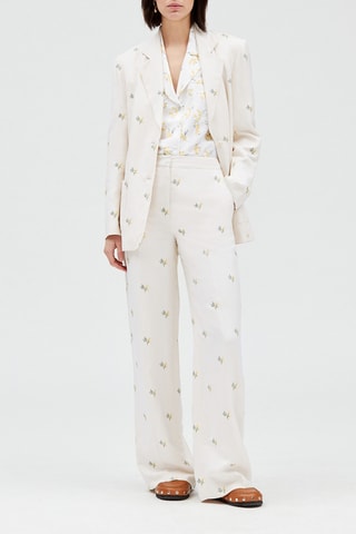 Blazer en lin mélangé - Ecru