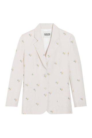 Blazer en lin mélangé - Ecru