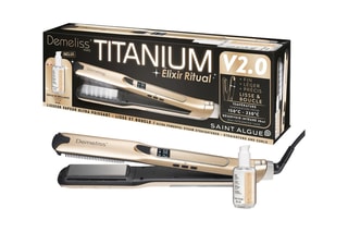 Coffret lisseur vapeur Titanium 2.0 avec Sérum Elixir de Brillance - 50 ml