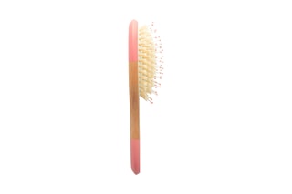 Petite brosse en bois - Rose