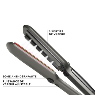 Lisseur vapeur & technologie infrarouge - Steam Protect - Noir