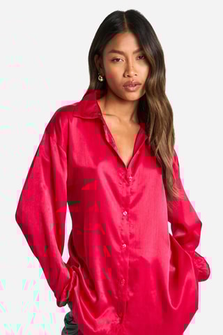 Chemisier oversize - Rouge