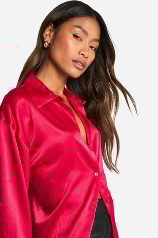 Chemisier oversize - Rouge