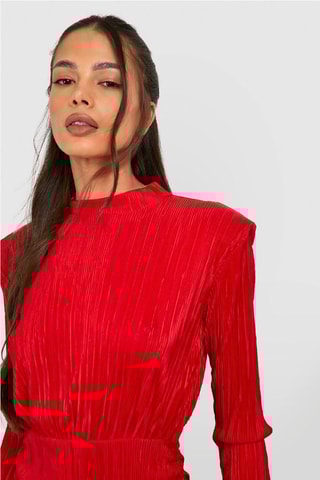 Robe fourreau - Rouge