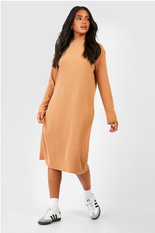 Robe midi oversize - Camel