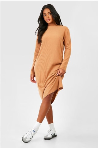 Robe midi oversize - Camel