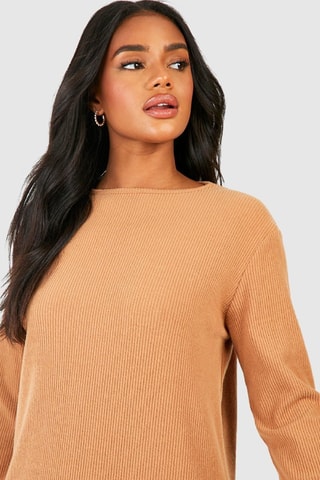 Robe midi oversize - Camel