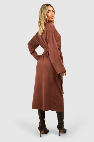 Robe midi - Marron