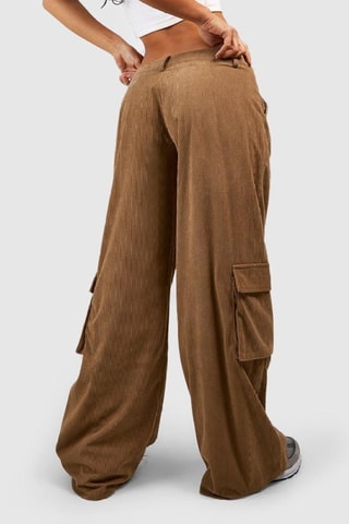 Pantalon cargo en velours - Camel