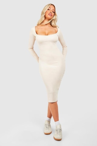 Robe midi - Beige