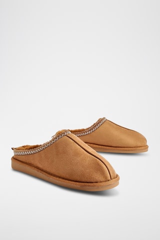 Mules fourrées - Camel