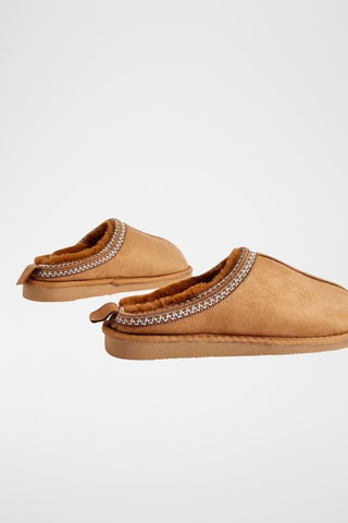 Mules fourrées - Camel