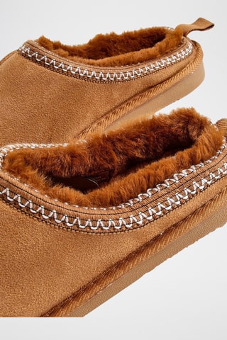 Mules fourrées - Camel