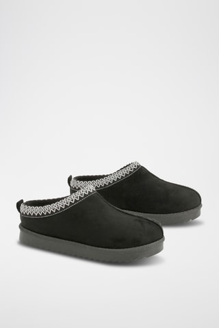 Mules fourrées - Noir