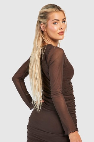 Robe fourreau - Marron