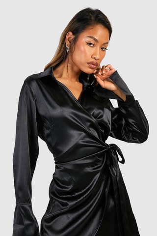 Robe portefeuille - Noir