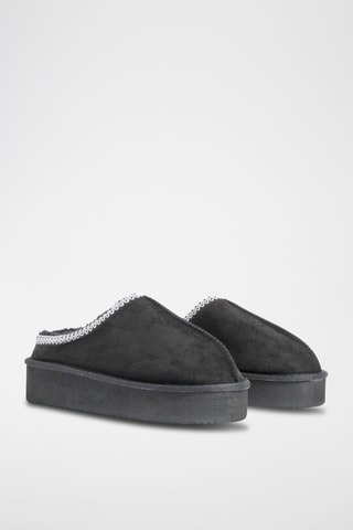 Mules fourrées - Noir