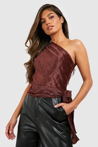 Top asymétrique - Marron