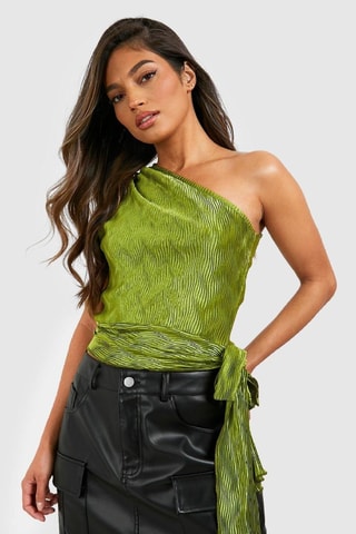 Top asymétrique - Vert olive