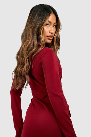 Robe fourreau - Rouge