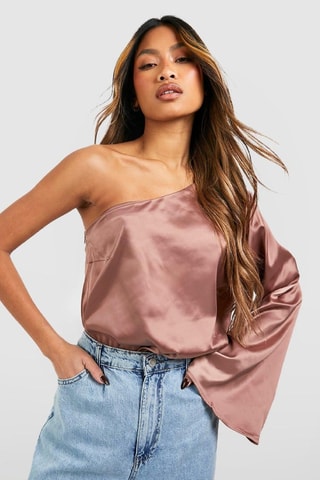 Top asymétrique - Marron