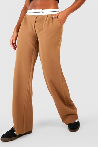 Pantalon wide legs - Camel
