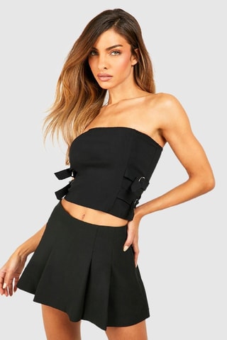 Crop top bustier - Noir