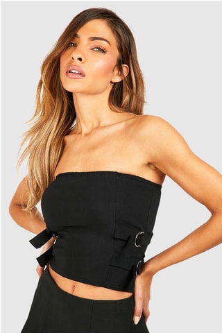 Crop top bustier - Noir