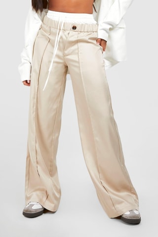 Pantalon wide legs - Beige