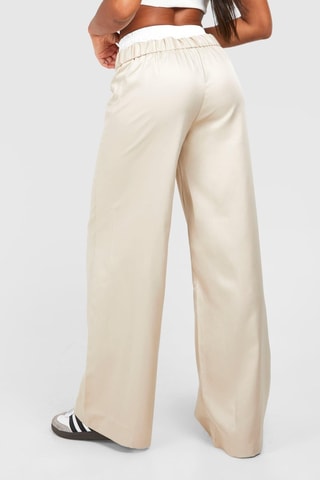 Pantalon wide legs - Beige
