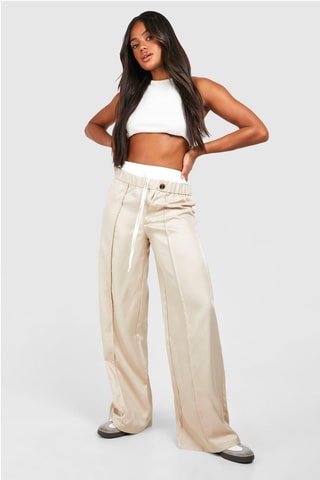 Pantalon wide legs - Beige