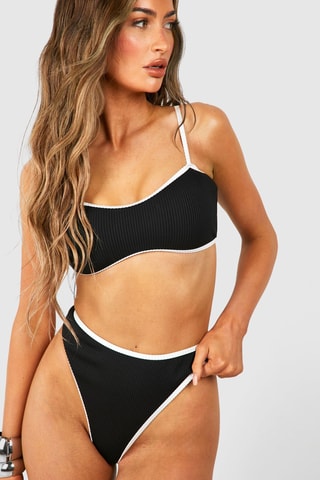 Bas de maillot taille haute - Noir