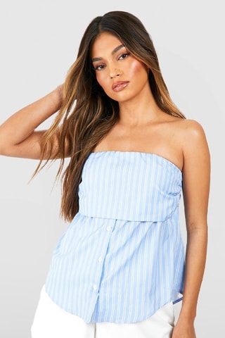 Top bustier - Bleu