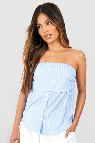 Top bustier - Bleu
