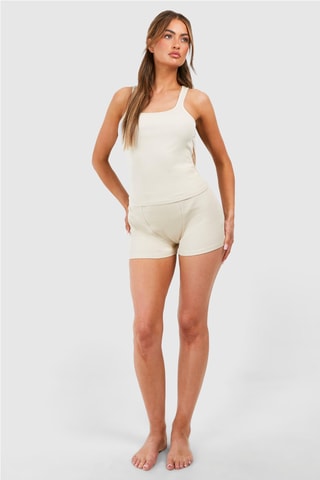Short taille haute - Beige