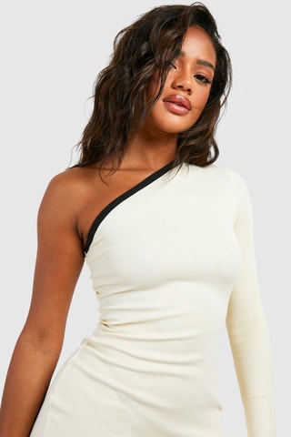 Robe asymétrique - Crème