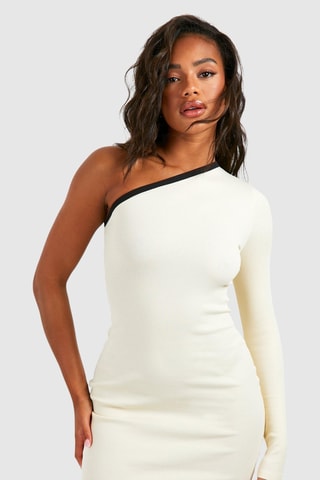Robe asymétrique - Crème