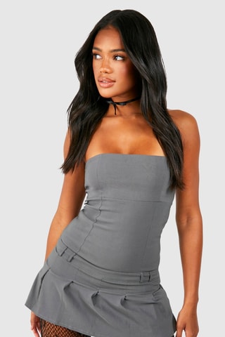 Robe bustier - Gris