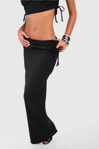 Crop top et jupe longue - Noir