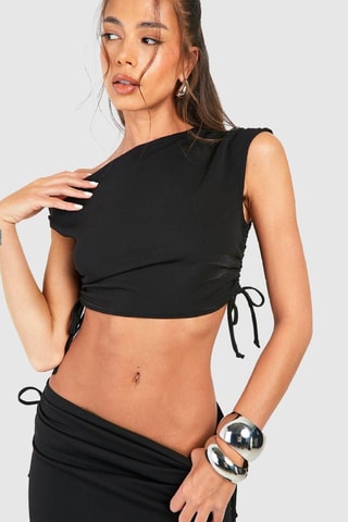 Crop top et jupe longue - Noir