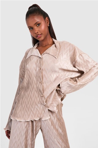 Chemise relaxed - Beige