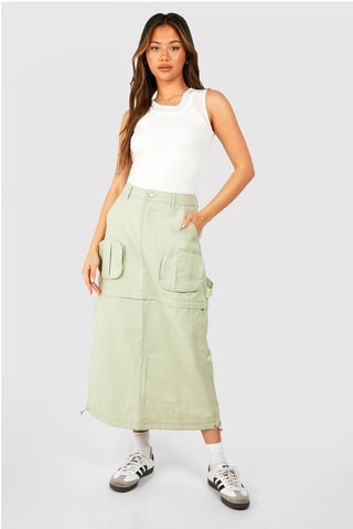 Jupe midi - Vert