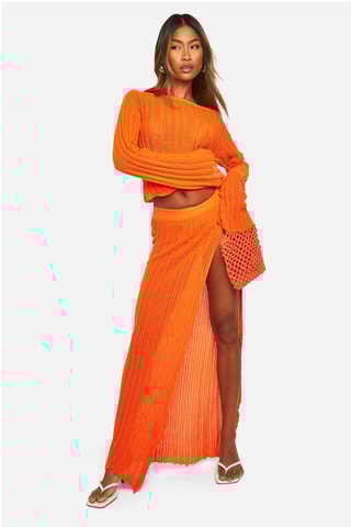 Top et jupe longue - Orange