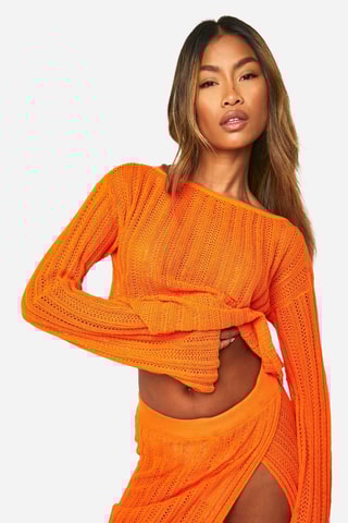 Top et jupe longue - Orange