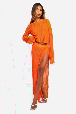 Top et jupe longue - Orange