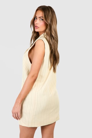 Robe chemise oversize - Beige