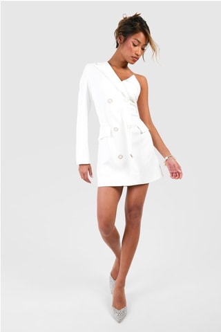 Robe asymétrique - Blanc