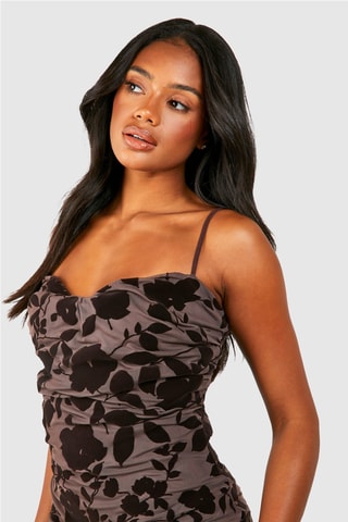 Robe fourreau - Marron