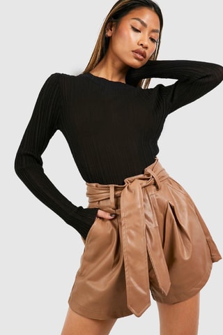 Short tatille haute - Camel