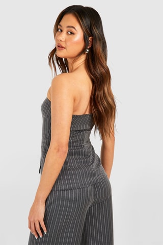 Top bustier - Gris